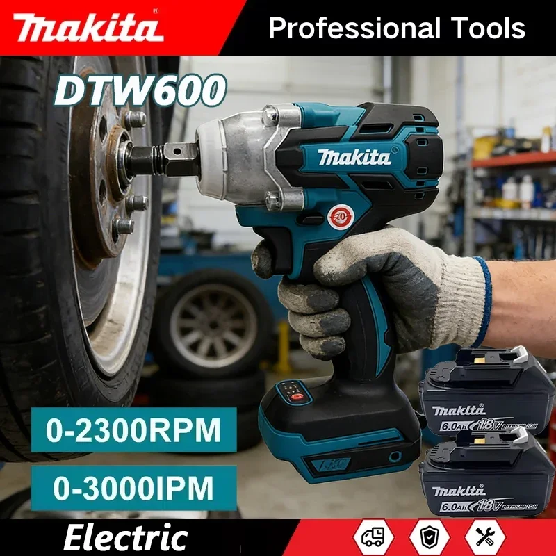 

Аккумуляторный ударный гайковерт Makita DTW600, 280 Нм, с высоким крутящим моментом, бесщеточный, 18 В, для авторемонта, электроинструмент