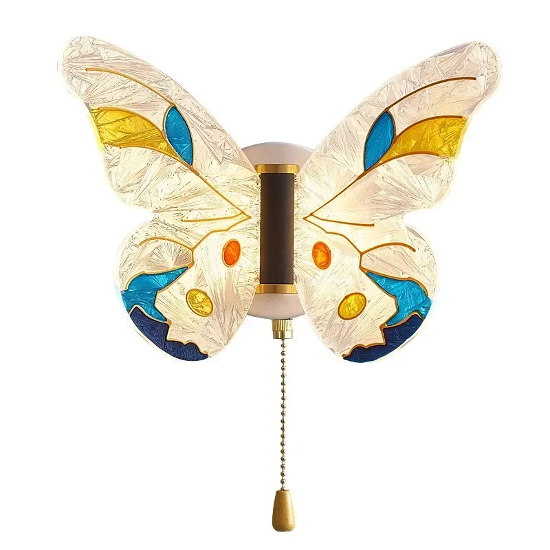 

Nordic Bedroom Bedside Wall Lamps Creative Children's Room led Butterfly Wall Light Modern Minimalist Living Room Light Fixtures