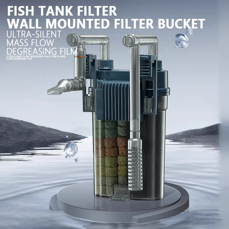 

Fish Tank Filter Aquarium Wall Mounted External Filter 220V Fish Tanks Silent Clean Water Circulation Aquariums Accessories