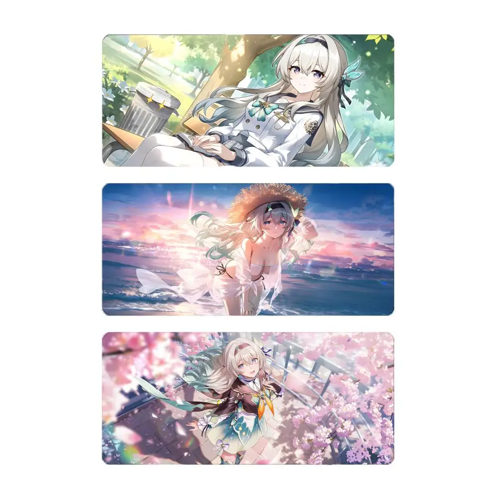 game character Honkai: Star Rail Firefly Mouse Pad Large Gaming Mousepad with Stitched Edges Thickened Desk Mat PC