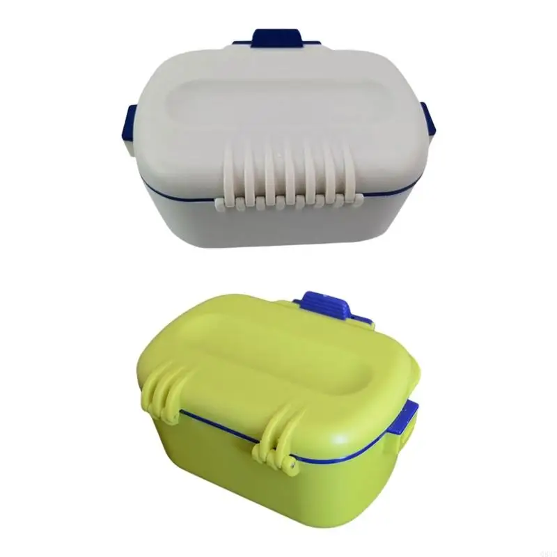 

Q84C Fishing Lures Box with Lid & Lock, Fishing Lures Baits Box Live Baits Bucket Fishing Live Baits Box Insulated Baits Case
