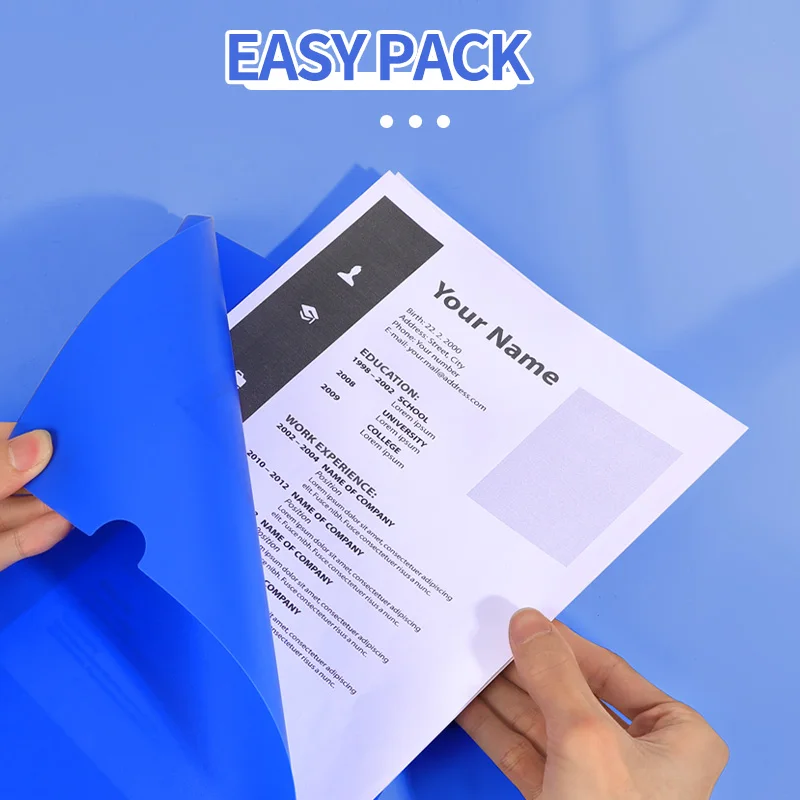 Huajie 10 عبوات من غطاء حماية سميك على شكل حرف L مكون من صفحتين من مادة Pp مقاومة للاهتراء ومتينة من ملف تقرير A4 مناسبة لاجتماعات المكتب والكلام وعقد المشروع التجاري