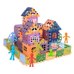 Large Scale House Building Block Simulation Window Design, Kindergarten Construction, Creation Of Boys And Girls Large House Bui