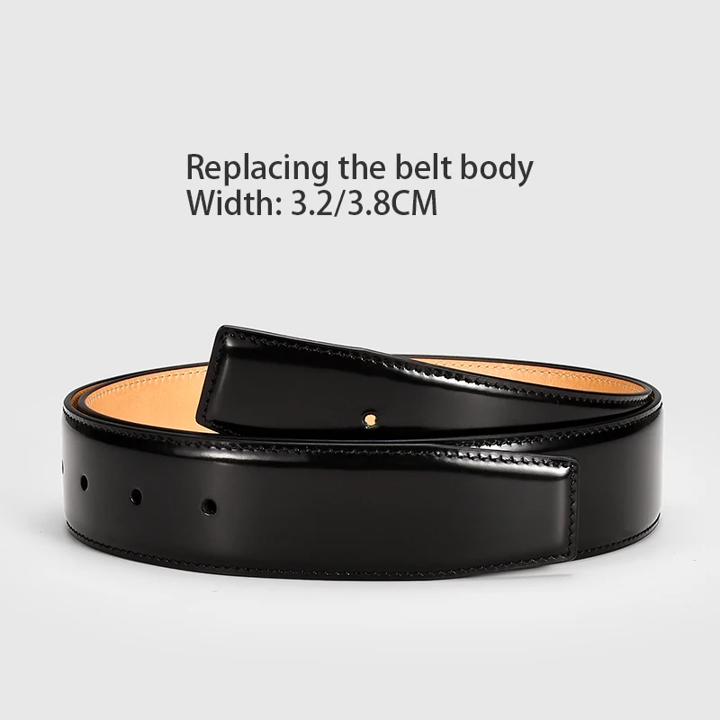 Mens belts without buckle, single belt body imported cowhide, matched with smooth buckle or needle buckle, headless belt replace