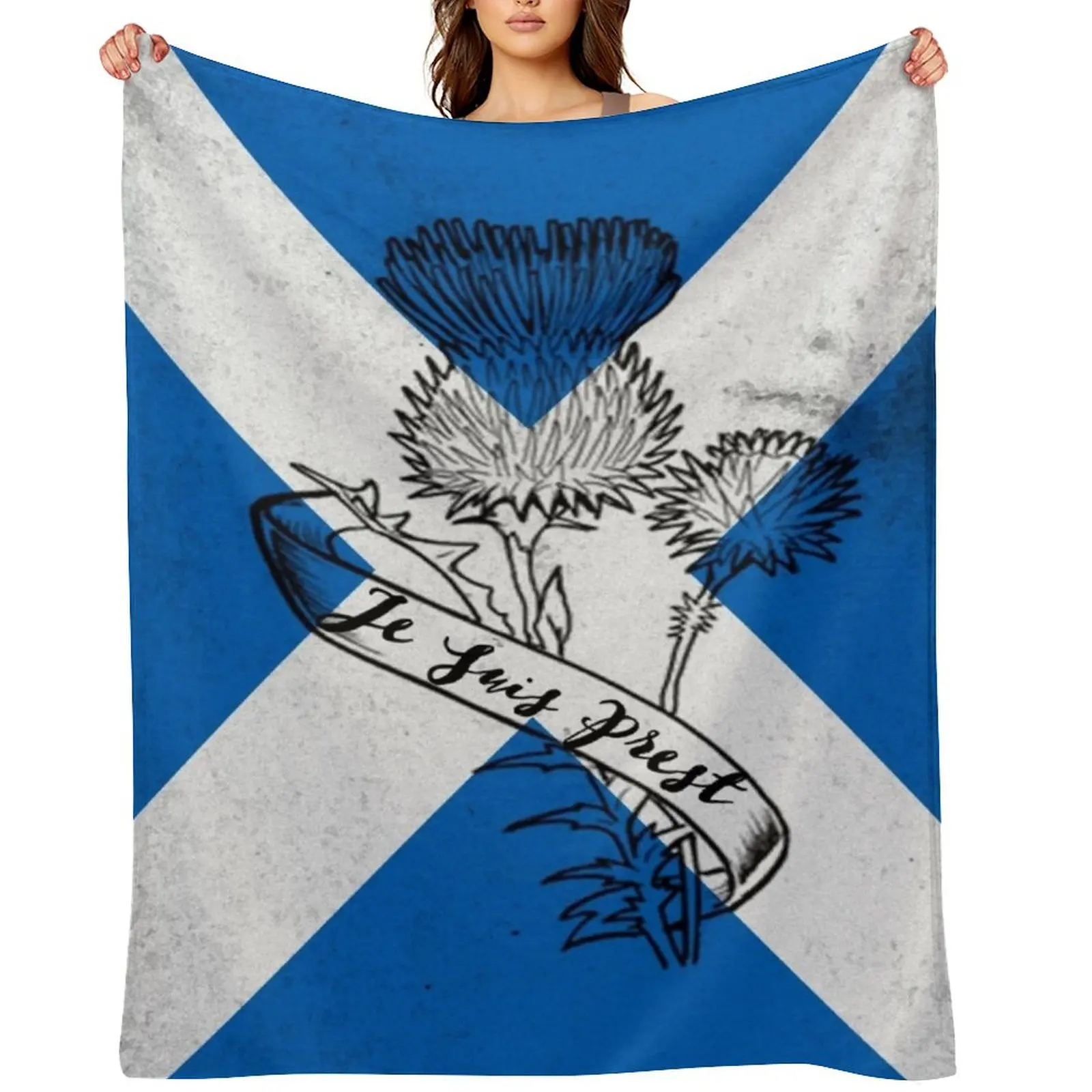 

SCOTLAND FLAG Throw Blanket For Decorative Sofa Fashion Sofas Flannel Fabric blankets and throws Blankets
