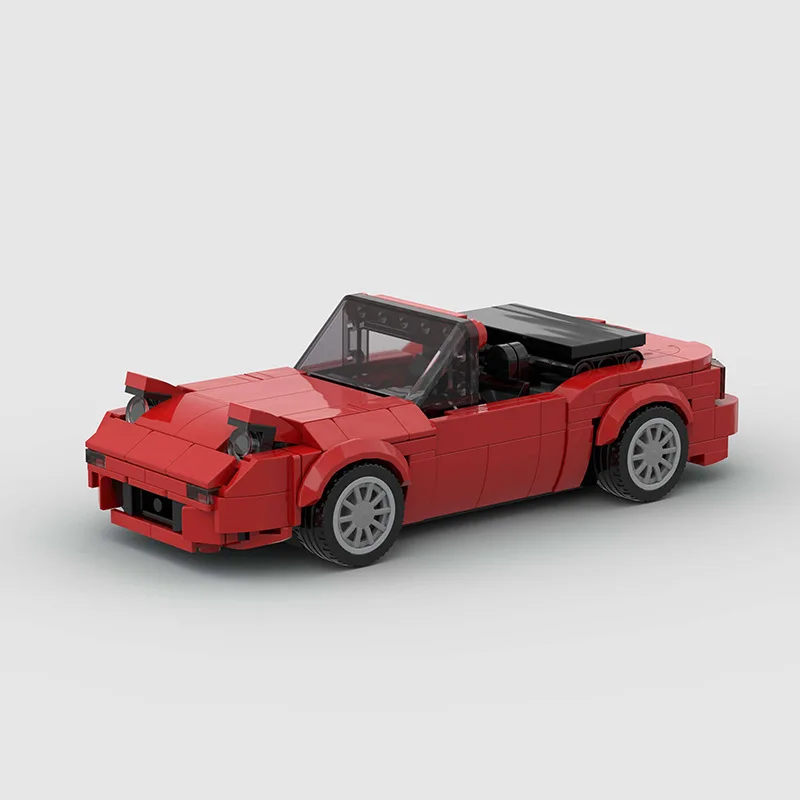 

City Race Miata MX-5 NA MOC Car Convertible Speed Champions Super Race F1 Vehicle Model Building Block Racing Brick XMAS Gift