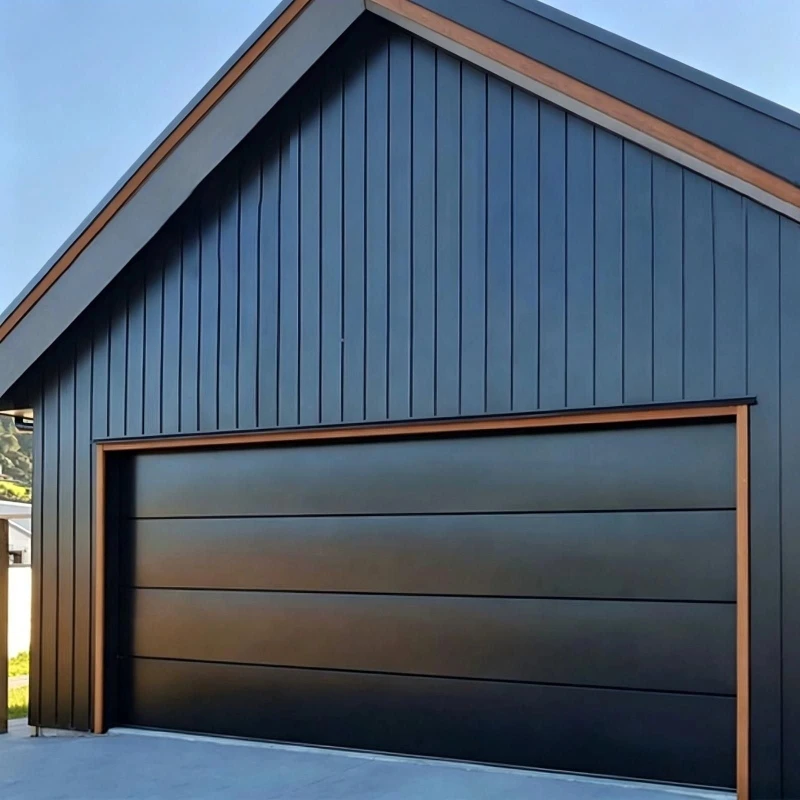 Any Size Custom Sensor Light Equipped Sectional Garage Door Aluminum One Key Remote Open anti Fall Safe Design Heat Insulat Home view 5