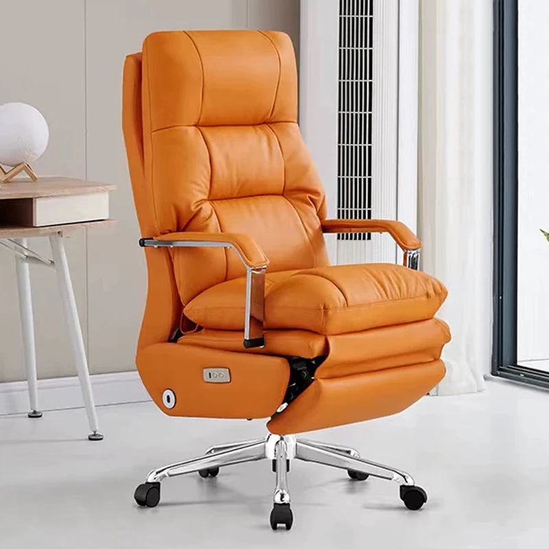 

High-end Electric Leather Office Chair with Massage Function Luxury Multifunctional Large Class Computer Chair