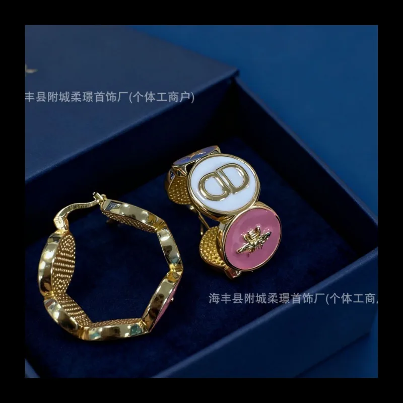 

Новые универсальные изысканные серьги-гвоздики Dijia с английскими буквами, нишевый дизайн, легкая роскошная мода, темперамент