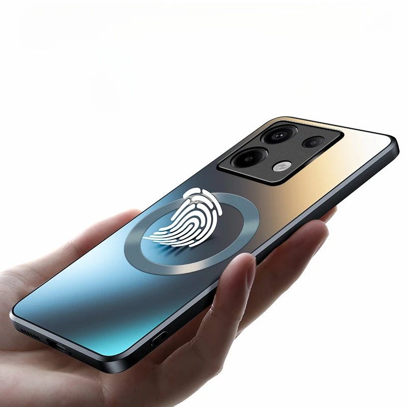 Etui magnetyczne dla Redmi Note 13 Pro Plus silikonowa matowa miękka powłoka do Redmi Note13Pro + bezprzewodowe ładowanie adsorpcyjne tylne etui