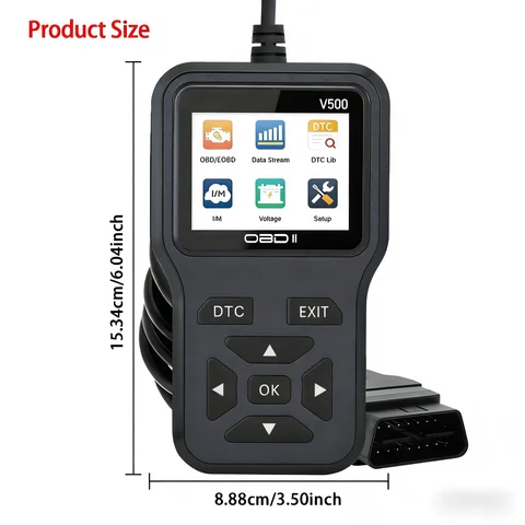 2026 Latest Obd2 Scanner Diagnostic Tool—Complete Engine Code Reader with Data Stream, Input/Management Preparation, Voltage Test