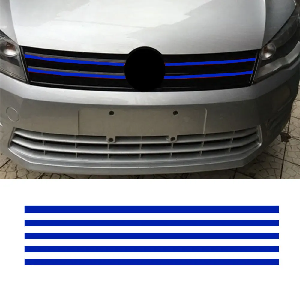 Reflective Car Strips Sticker Front Hood Grill Decals Waterproof Automobile Decoration Stickers for VW Golf 6 7 Tiguan