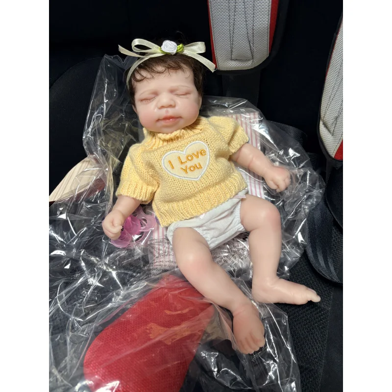 12" Reborn Pascale Solid Silicone Reborn Baby Doll Super Elastic Realistic Manual implantation Hair Handmade Art Dolls - view 2