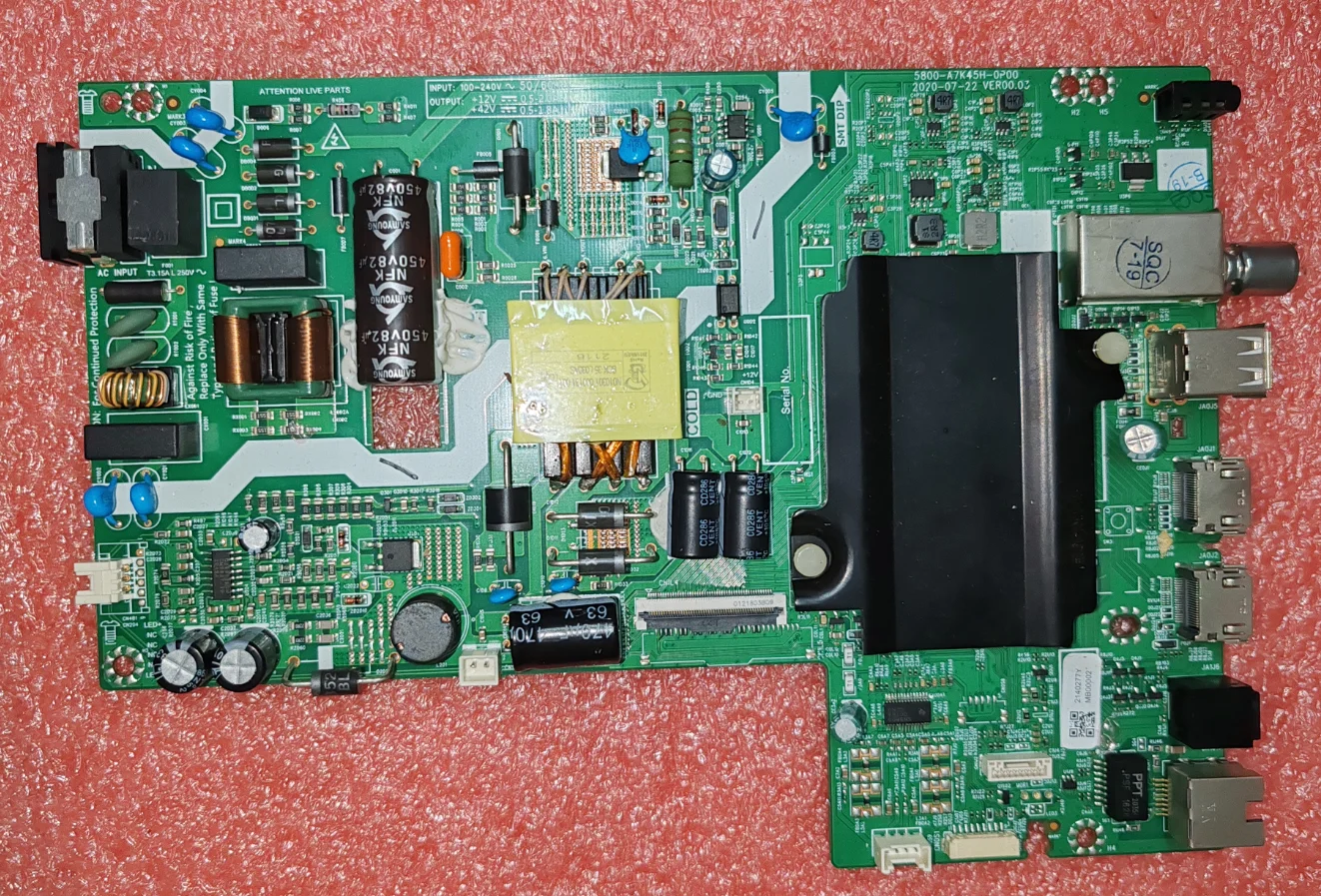 

5800-A7K45H-0P00 Three in one LED TV motherboard physical photos tested well