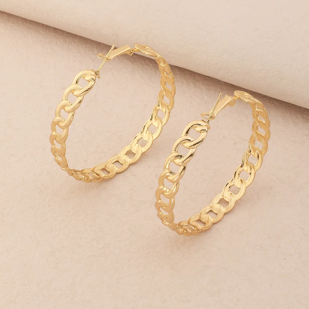 BLIJERY New Fashion hollow designs golden metal hoop earrings luxury trendy temperament round earrings for women jewelry gift