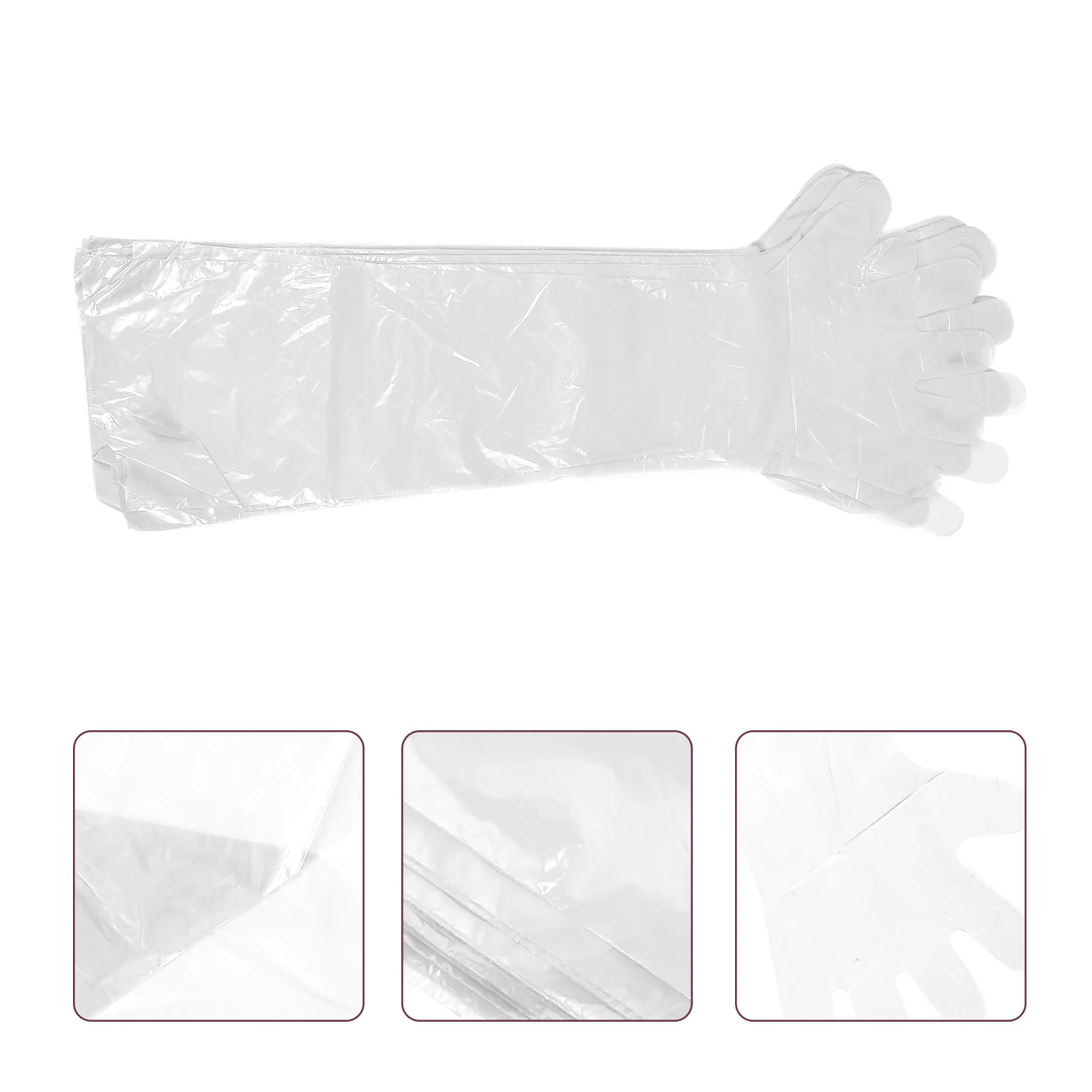 

50 Pcs Delivery Gloves Disposable Delivering Household for Midwifery White Cattle