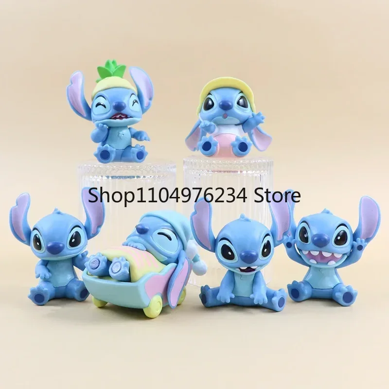 @ Miniso Kawaii ستيتش دوت الشكل صندوق أعمى أنيمي سيارة كعكة غرفة ديكور دمية نموذج هدية عيد ميلاد لفتاة صندوق غامض جديد