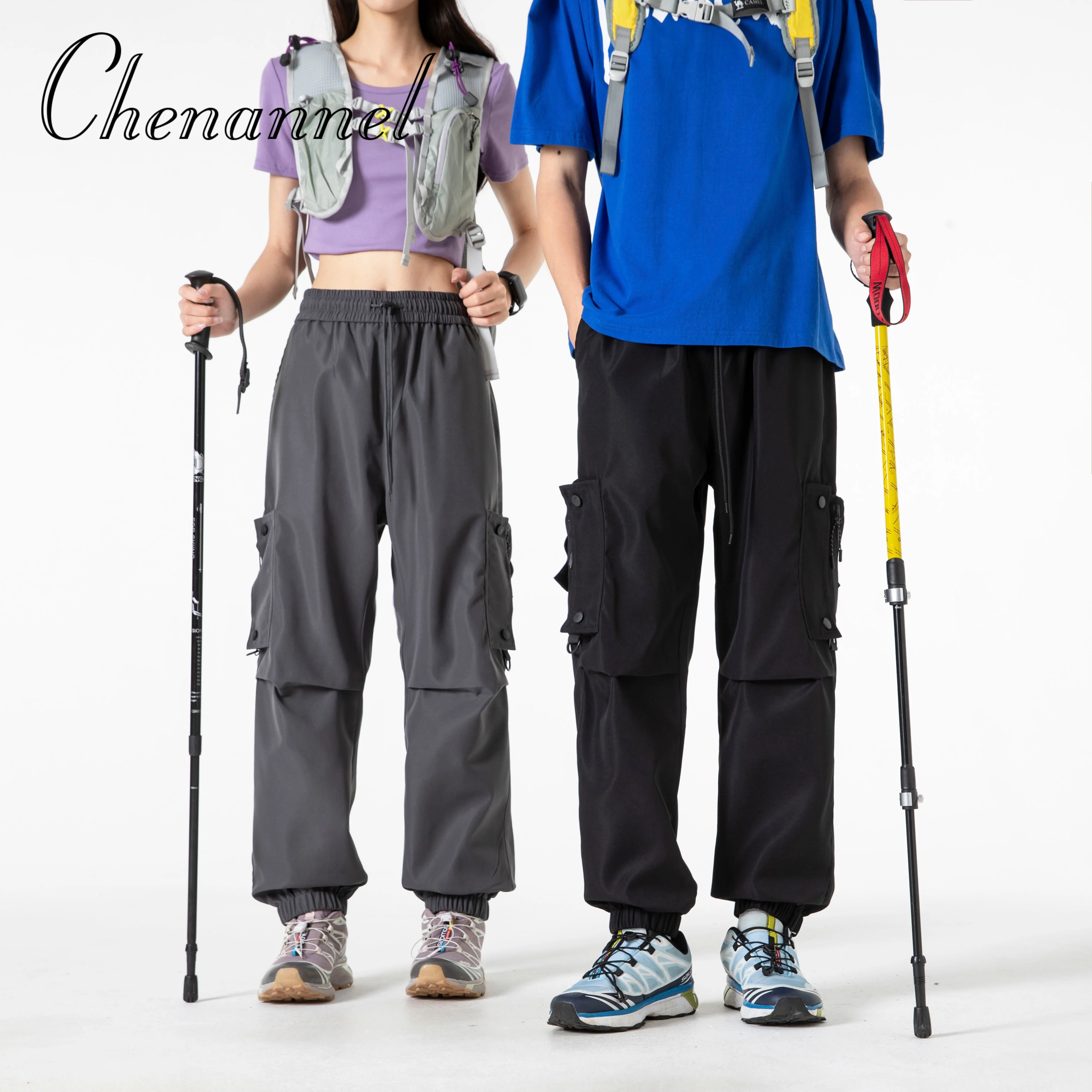 

Washed vintage corset pants American wide leg sportswear for both men and women loose straight legs drape versatile and casual