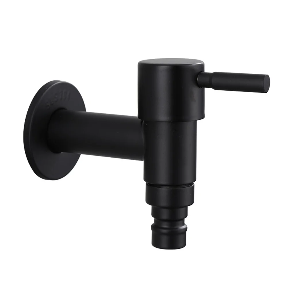 

Bathroom Faucet Washing Machine Tap Wall Mounted Kitchen Faucet Outdoor Garden Long Handle Stainless Steel Cold Water Tap
