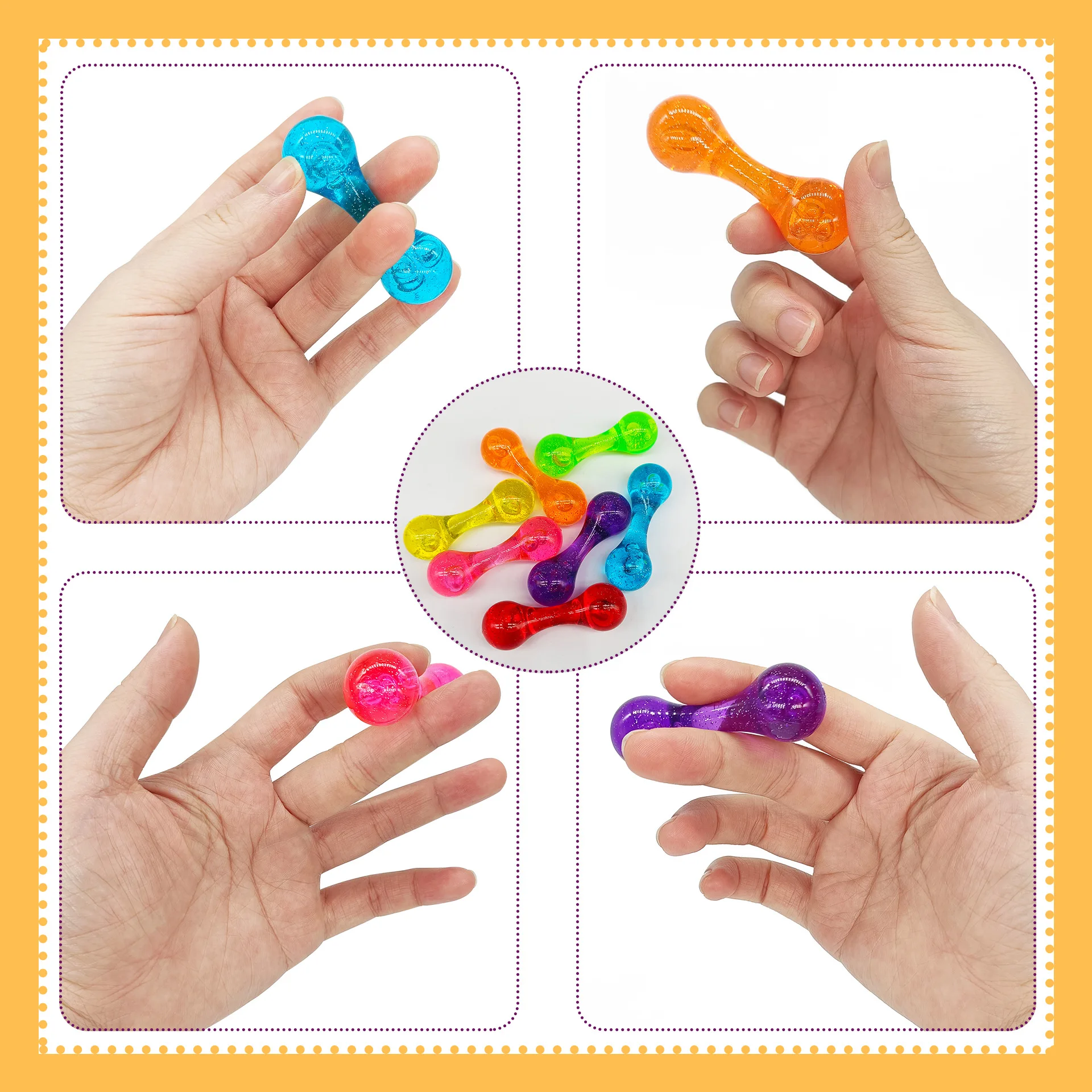 New Knucklebone Bone Fingertip Top Baole Bead Begleri Toy Plastic Dumbbell Knucklebone Finger Limit EDC Anti Stress Autism ADHD