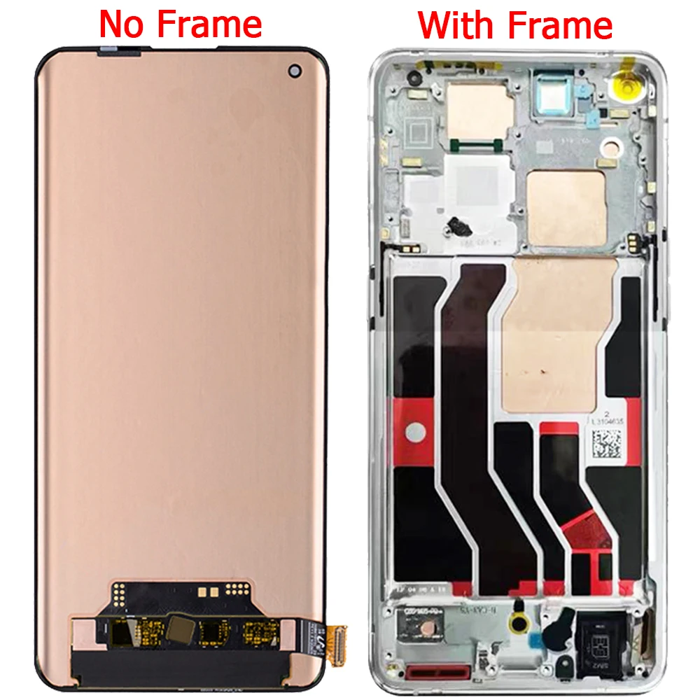 Imagem -02 - Oppo-encontrar x3 Pro Ecrã Lcd com Moldura 67 Cph2173 Peem00 Montagem de Tela Sensível ao Toque