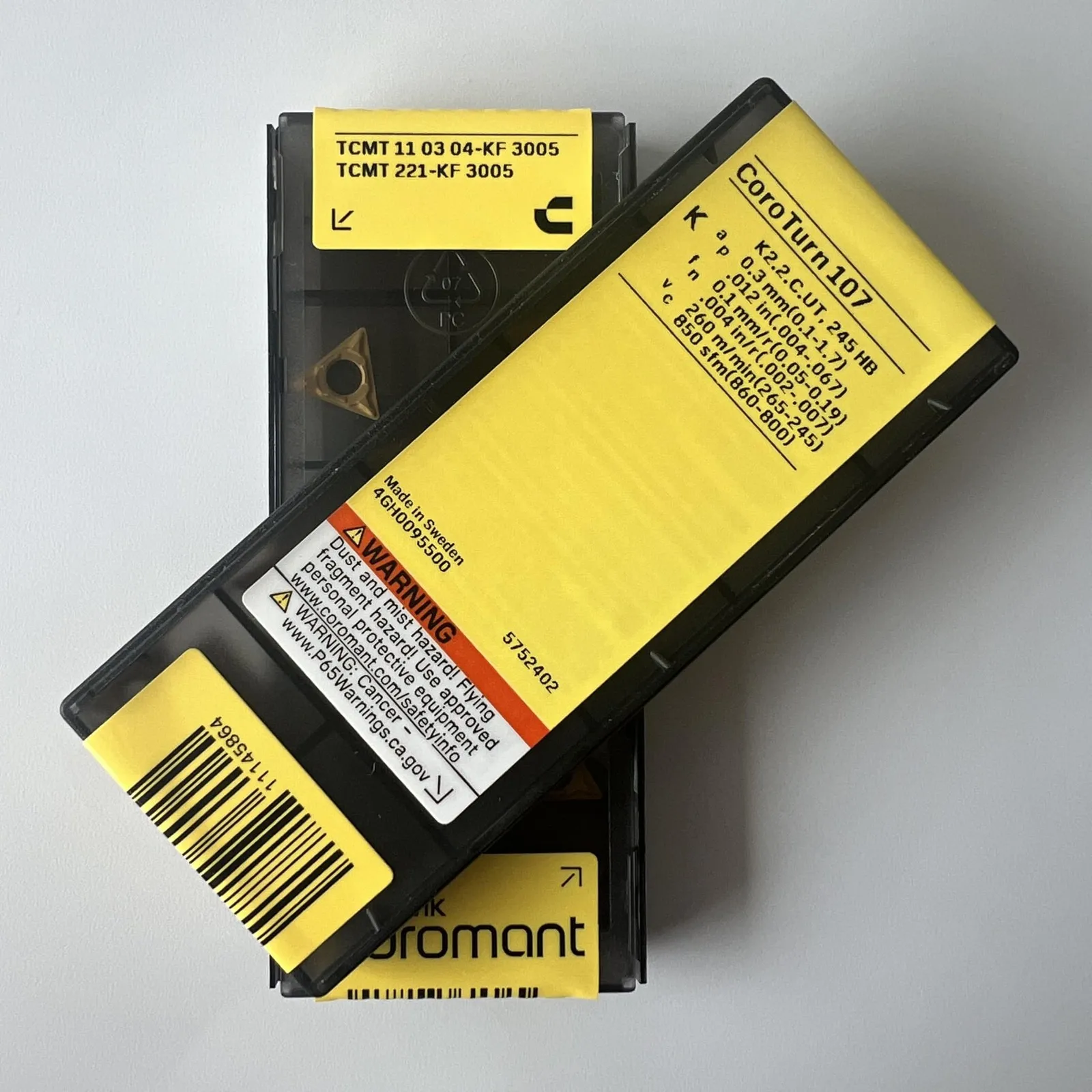 

SANDVIK / TCMT110304-KF 3005 / Оригинальное шведское лезвие из твердого сплава, 10 шт.