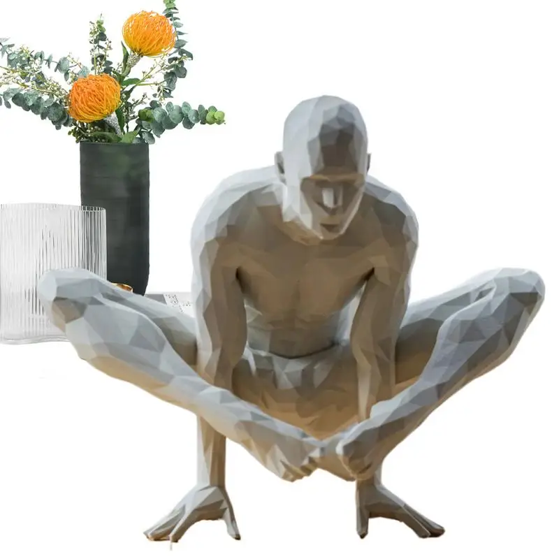 Statue de méditation abstraite d'intérieur, Sculpture de méditation Zen, ornement d'exposition de pleine conscience pour Studio de sérénité, sanctuaire de balcon