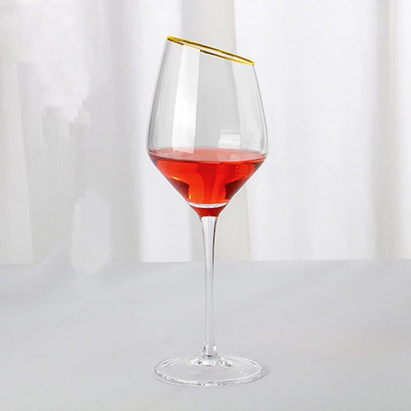 New Golden Edge Ripple Champagne Wine Glass Colourful Transparent Lead Free Cocktail Glasses Crystal Whiskey Juice Drinking Cup