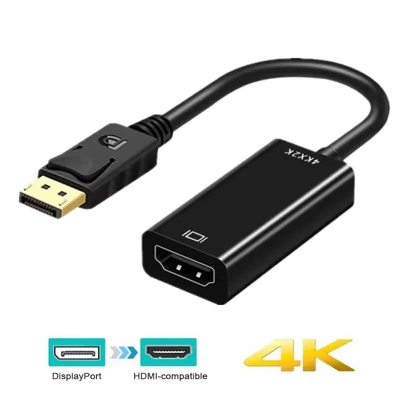 4K DP DisplayPort إلى HDMI محول متوافق DP إلى أنثى HDMI كابل محول فيديو الصوت لكابل جهاز عرض HDTV PC