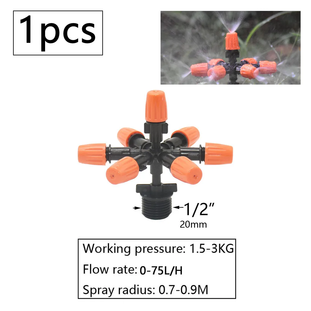 Dysza do mgiełki szklarniowej kroplownik nawadniania kropelkowego mgła ogrodowa mikro dysza natryskowa 1/4 Barb 1/2 gwint szklarnia podlewanie