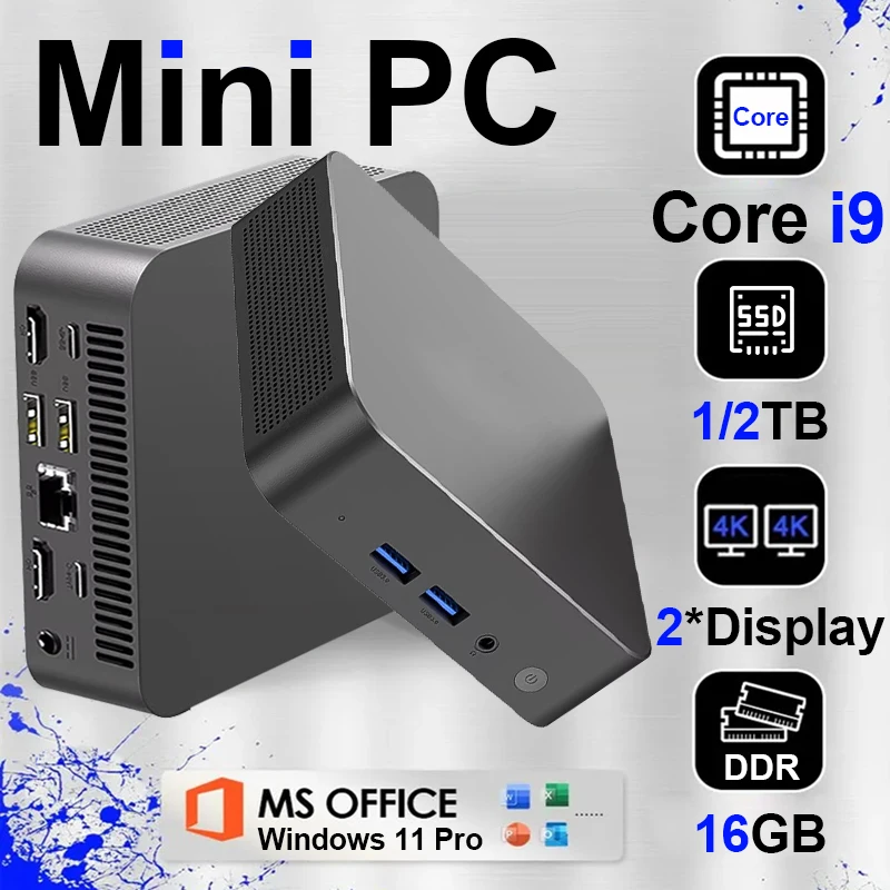 

Новый мини-ПК Windows 11 Pro Core i9 8950HK 16 ГБ ОЗУ 1 ТБ 2 ТБ SSD WIFI6 BT5.2 Мини-игровой офисный кабинет ПК Геймер 【3 года гарантии】