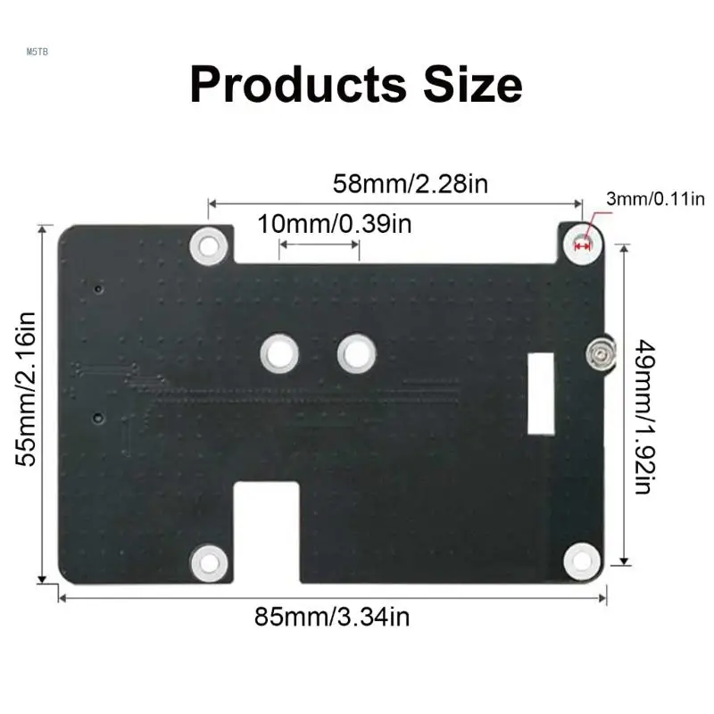 PCIe to M.2 M Key NVMe Expansion Board for RPi 5 NVMe 2230 2242 2280 SSD Dropship