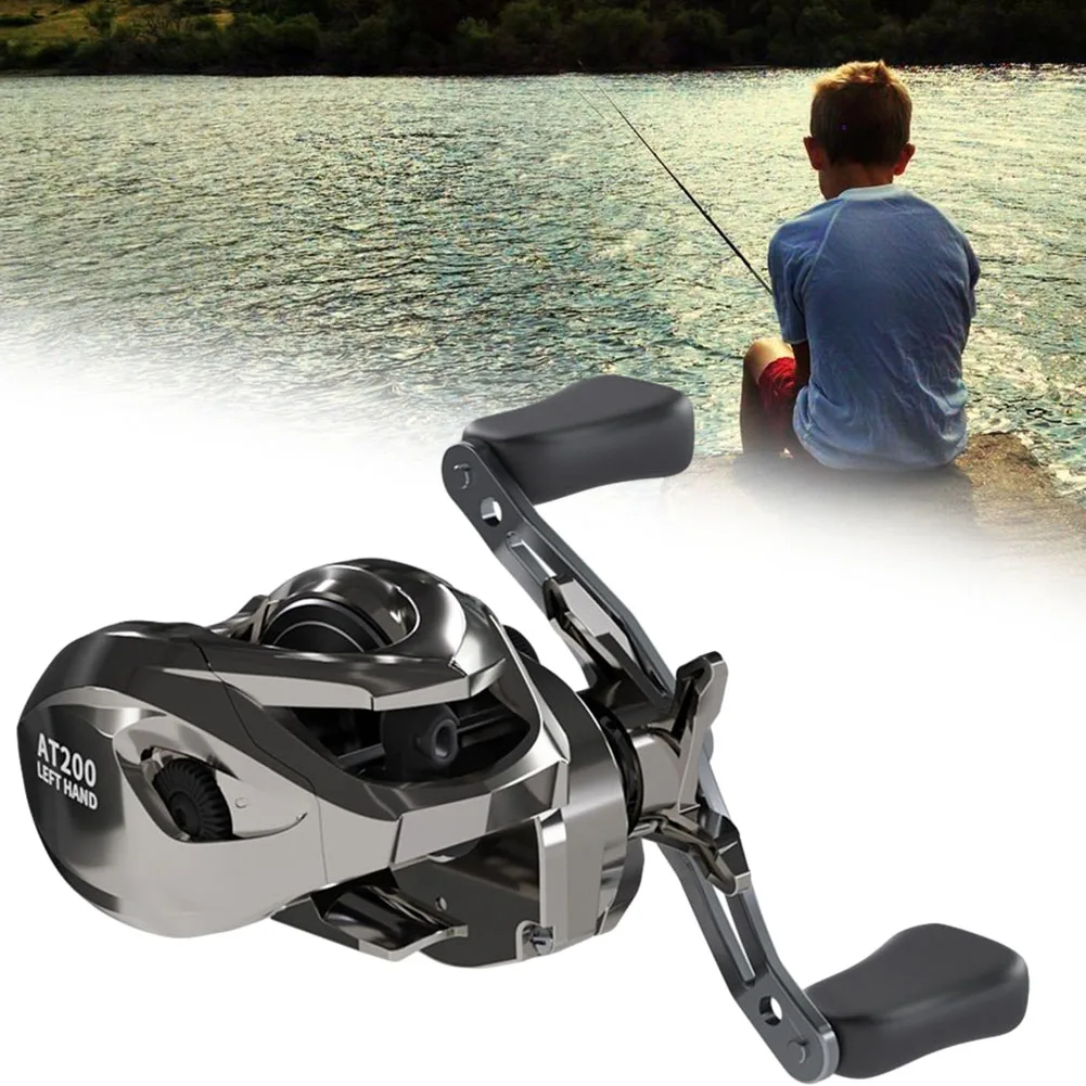 Metal Fishing Reel With Extended Rocker Arm Portable Long Throw Sea Rod Wheel For Daily/Night Fishing