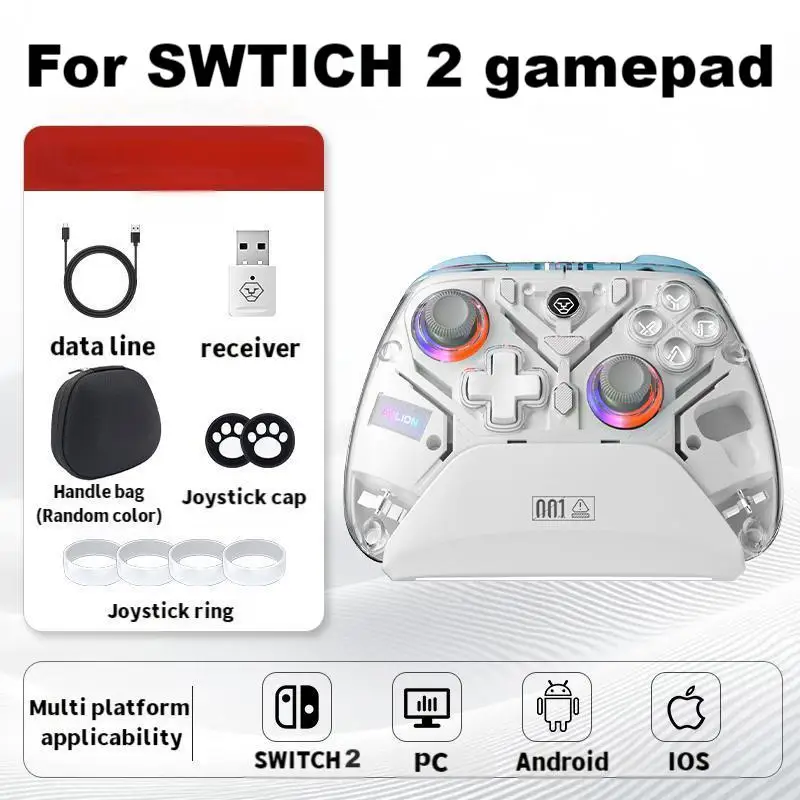 

Joystick Wireless Bluetooth Gamepad With Charging Dock Gaming Controller Hall joystick for Switch/PC/iOS/Android
