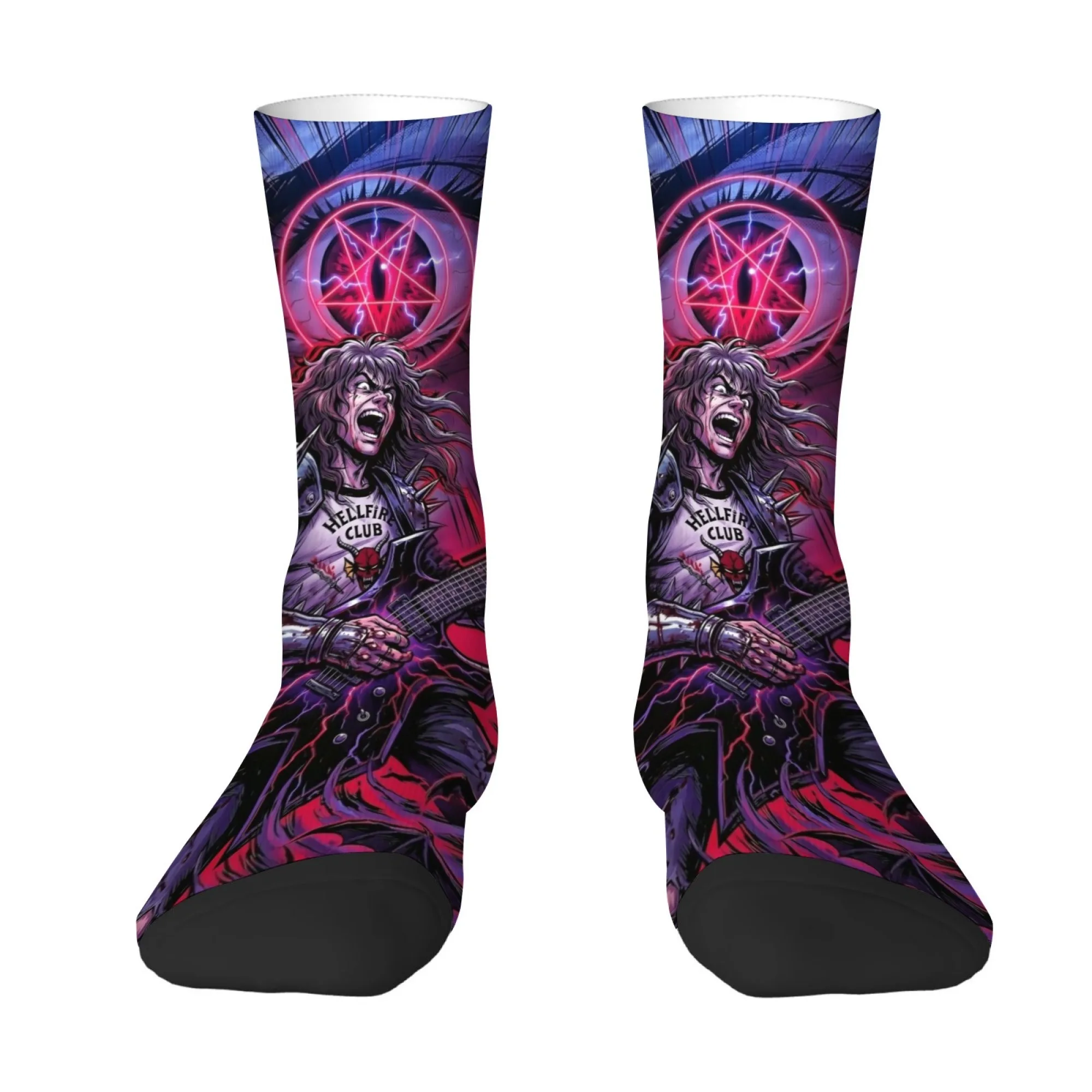 

Мужские носки Hell Punk Rock Club в стиле Харадзюку, модные повседневные носки в стиле ретро, сумасшедшие вечерние уличные носки в стиле хип-хоп, новинка, забавные носки Happy