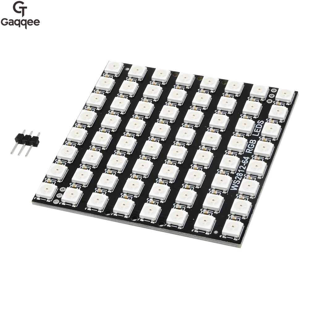 WS2812 LED 5050 RGB 8x8 64-битный светодиодный матричный модуль