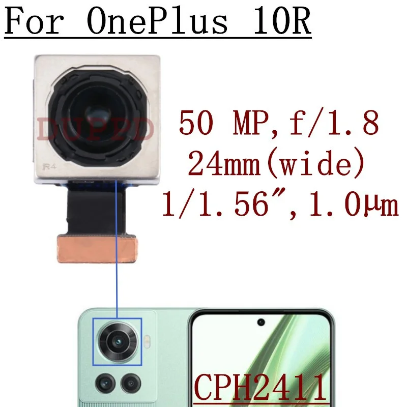 

Передняя задняя камера для OnePlus 1 + 10R, фронтальная селфи, сверхширокий основной модуль камеры с обратной стороны, гибкий кабель, запасные части