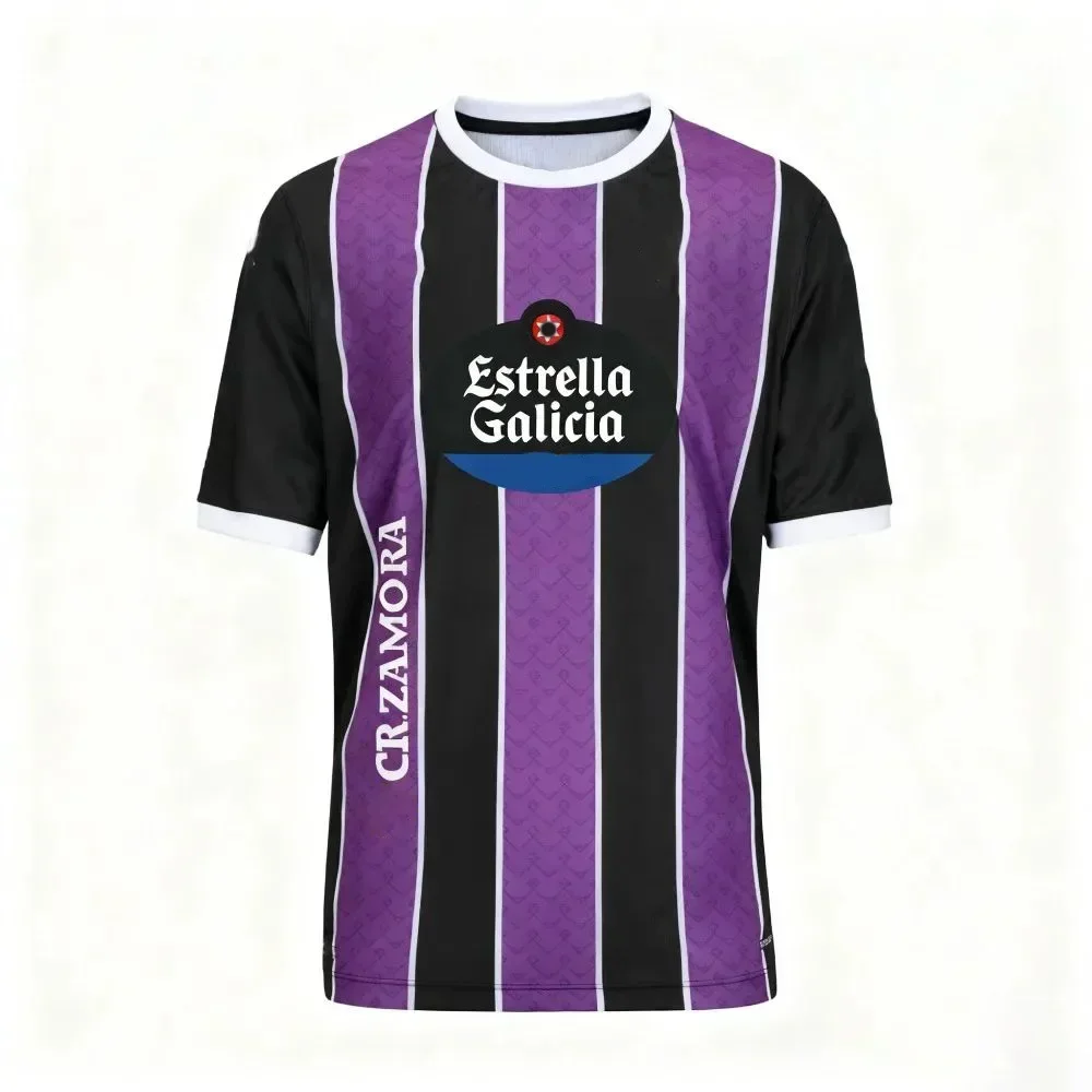 Valladolid Real football T-shirts with 3D print for home and outdoors, breathable short-sleeve sweatshirt, sports T-shirt for ou