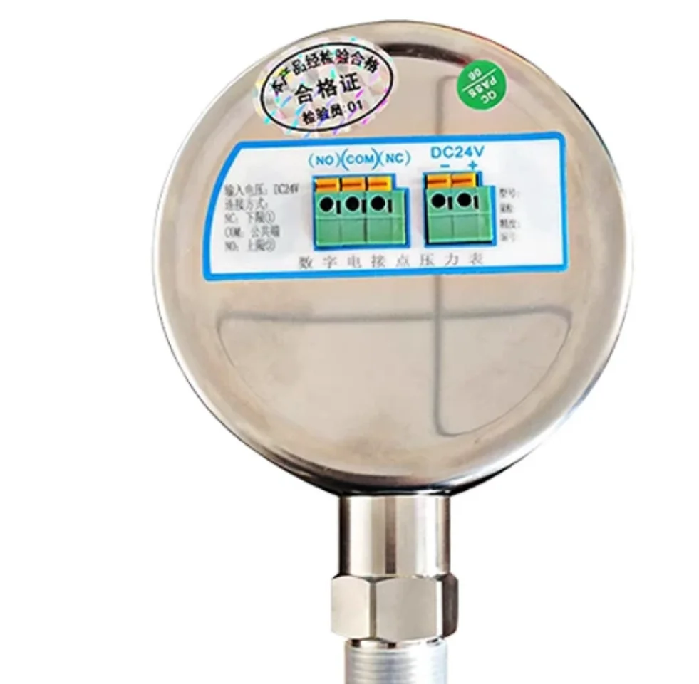 0-60Mpa Digital Pressure Gauge 100mm Dial Electronic Contact Hydraulic Pressure Gauge 200bar 400 bar Pressure Guage M20*1.5