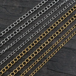 5 Meters/Lot Never Fade Stainless Steel Gold Necklace Chains Bulk For DIY Jewelry Findings Making Materials Handmade Supplies