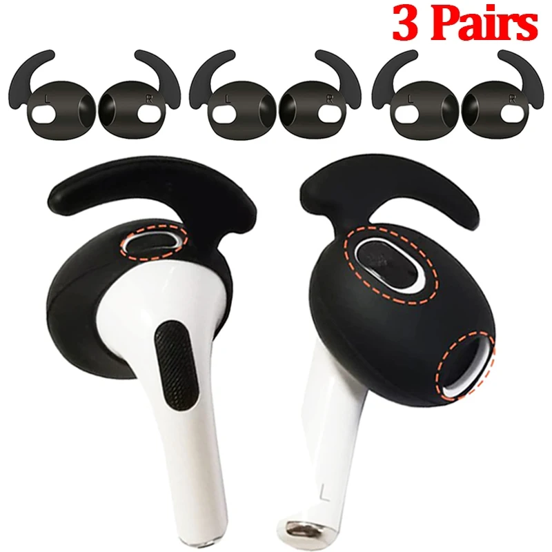 Sport Ear Hooks For Apple AirPods 3 Ear Holder Covers Grip Eartips Anti Slip Soft Silicone Headphone Earbuds Accessories