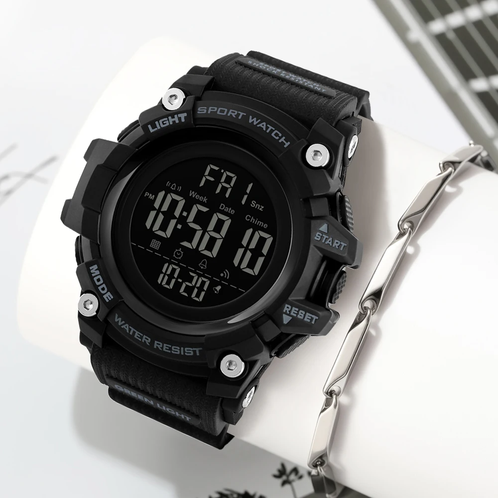 

SKMEI спортивные цифровые часы на открытом воздухе, мужские секундомеры, противоударные часы с обратным отсчетом, водонепроницаемые мягкие часы для мужчин, reloj hombre 1384