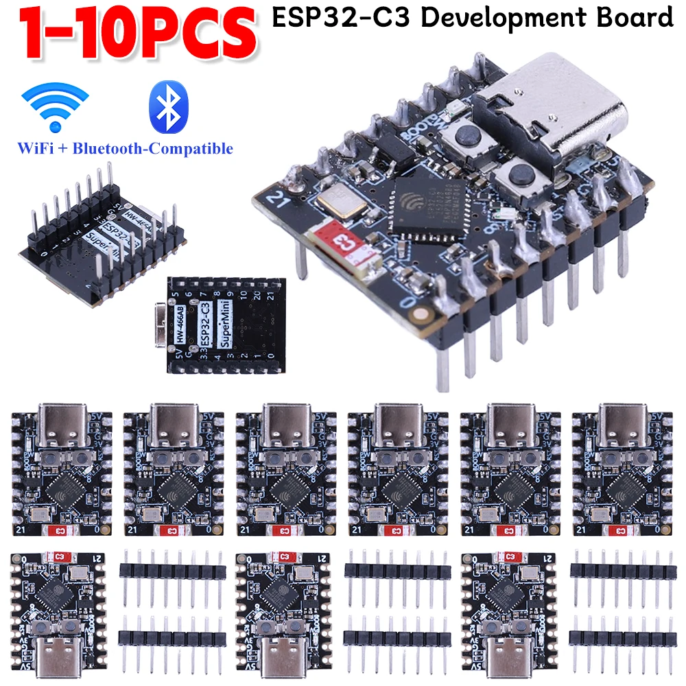 1-10PCS ESP32-C3 Development Board SuperMini WiFi Bluetooth-Compatible Board ESP32 Development Board Compatible with Arduino