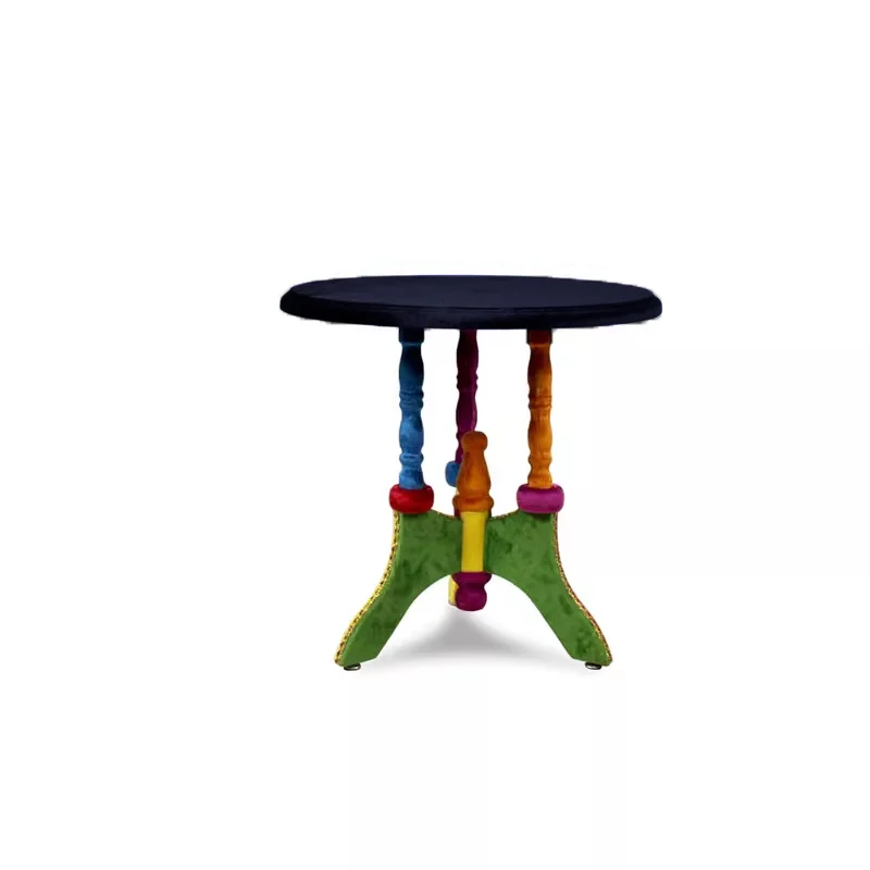 

ins simple balcony small round table small apartment corner few sofa edge few