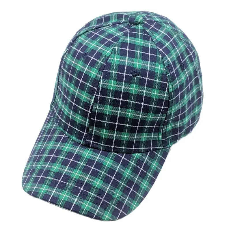 Red Plaid Hats for Men Classic 6 Panel Baseball Cap Adjustable Dad Hat Scottish Green Yellow