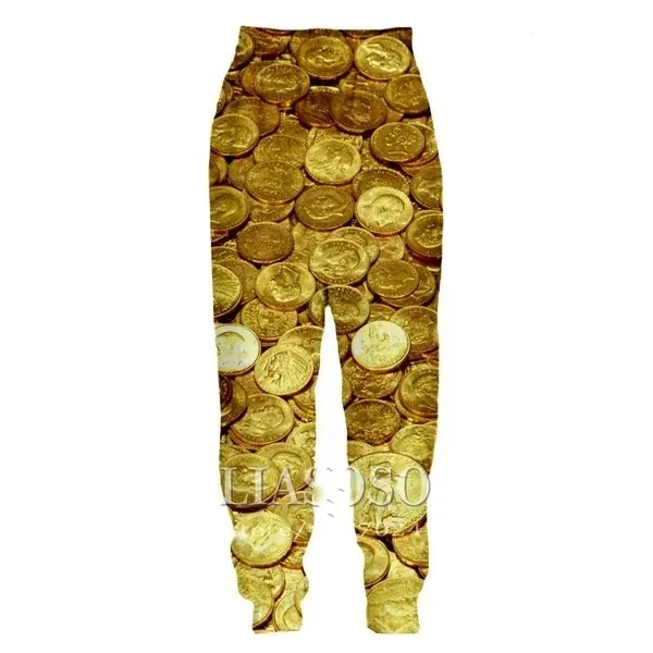 New Money Gold 3D Print Causal Clothing Fashion Men Women Tracksuits Crewneck Hip Hop Pants Plus Size S-7XL Seasons Casual