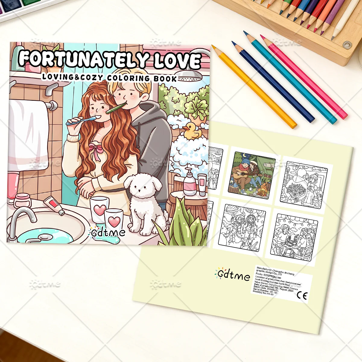 FORTUNATELY LOVE Malbuch für Erwachsene mit niedlichen, gemütlichen täglichen Aktivitäten zur Entspannung (Cozy Spaces Coloring) – Detail 2