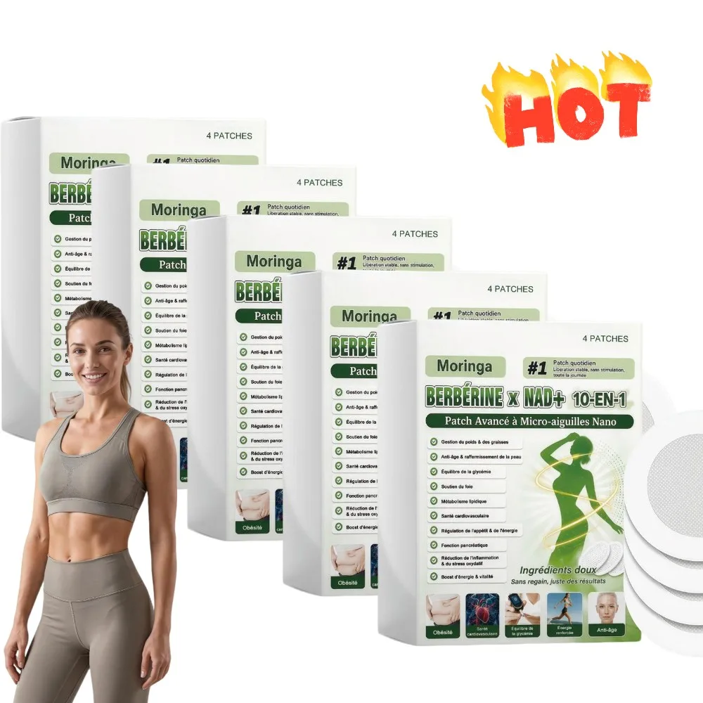 Moringa Berberine NAD+ Nano Micro‑Needle Patches Gentle Skin Absorb Body Care Patches for Daily Wellness Management Skin Patch