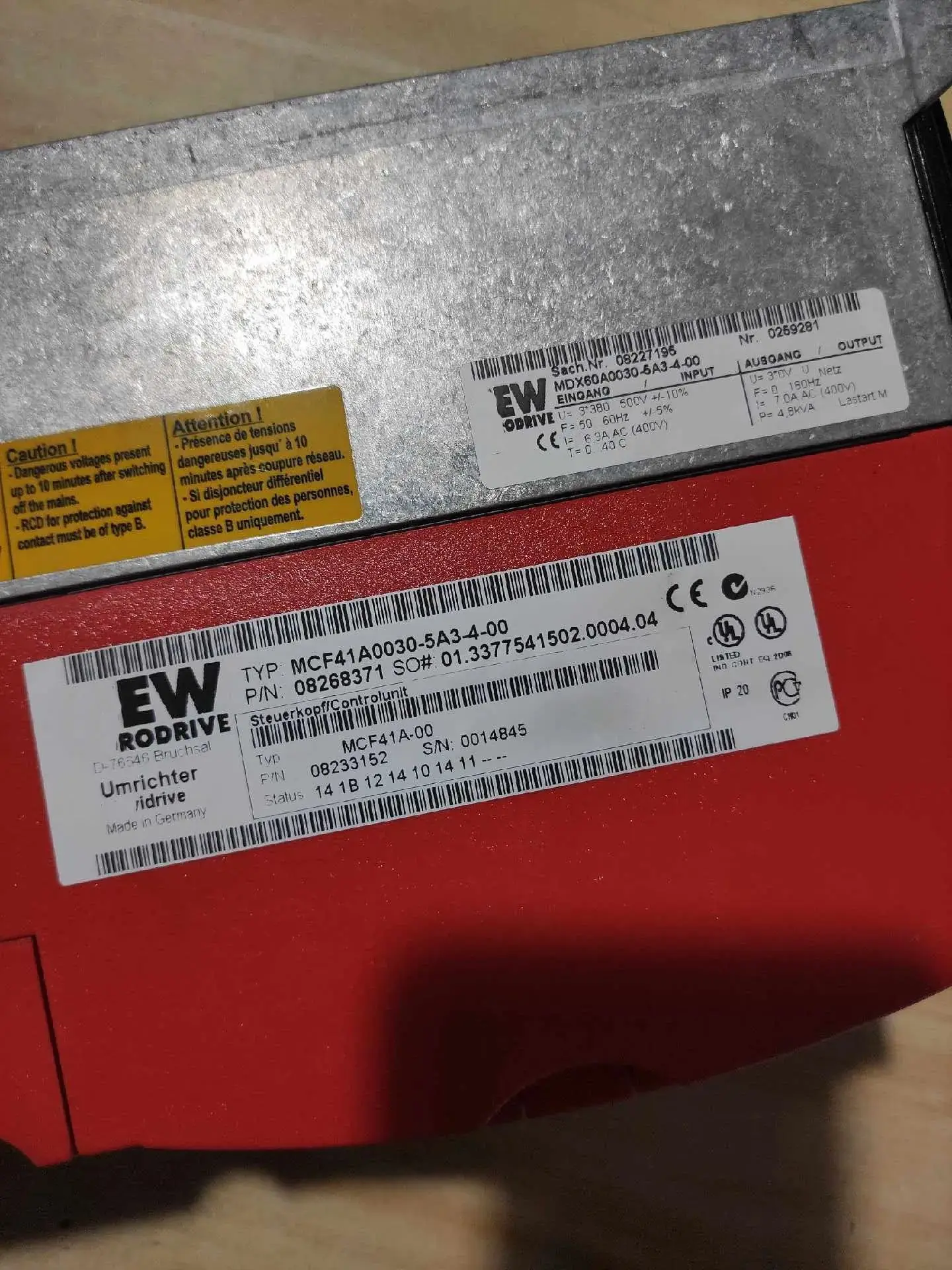 MDX60A0030-5A3-4-00 MCF41A0030-5A3-4-00 Frequency Converter for SEW