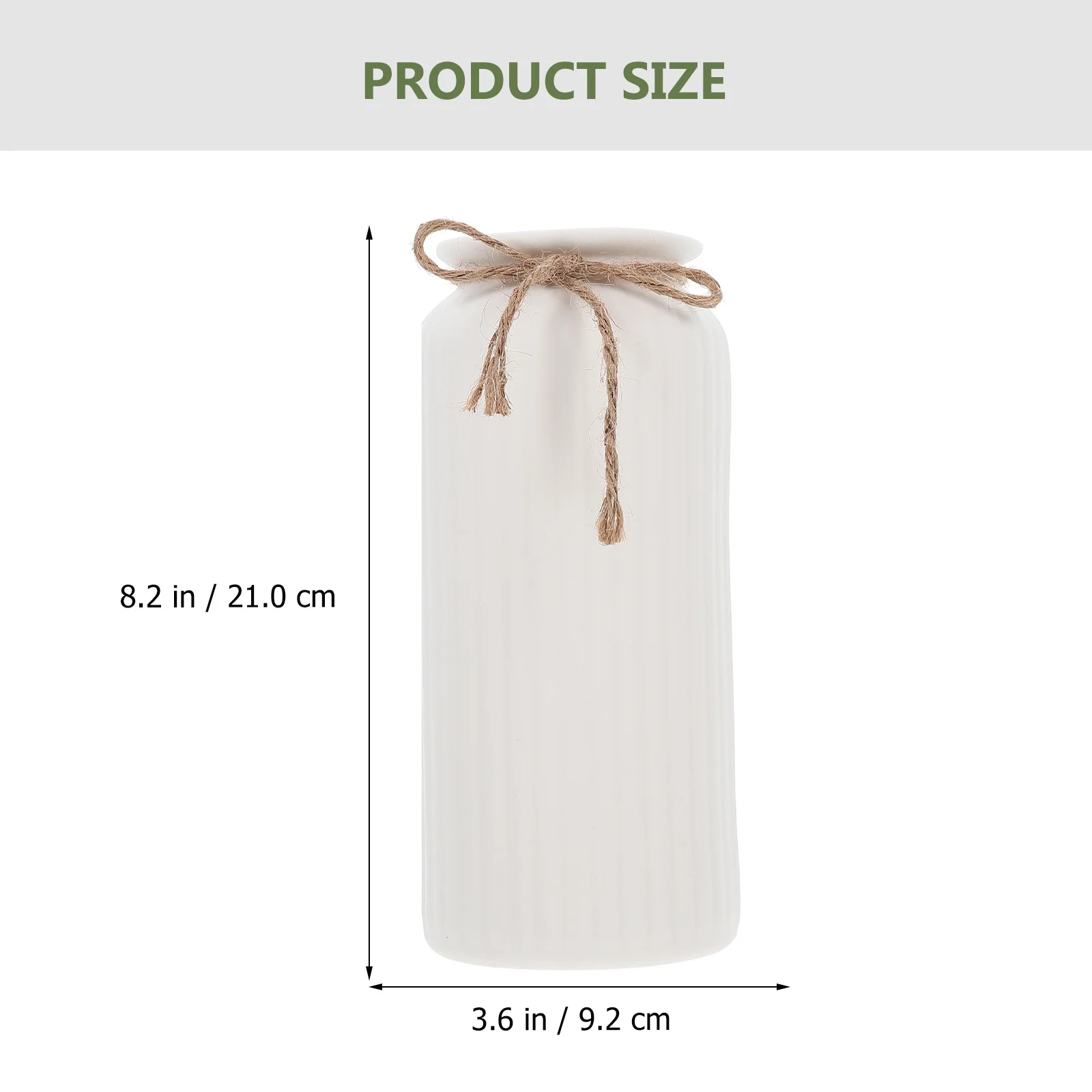 

Ceramic Vase Elegant Dried Flower Holder Chic Vertical Grain Design Home Indoor Decor Ceramic Vase Dried Flower Holder